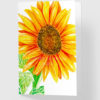 tarjeta floral abierta girasol